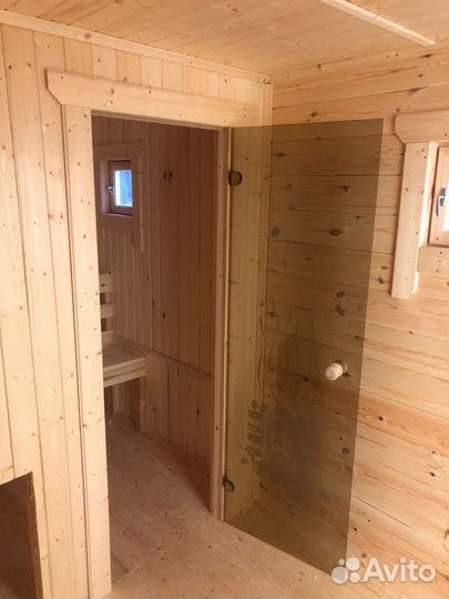 Перевозная баня из бруса 2.3 x 6 м