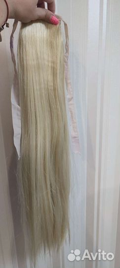 Накладной хвост блонд