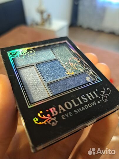 Тени для глаз с блёстками шиммер синие голубые