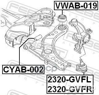 Опора шаровая передняя нижняя правая 2320gvfr F