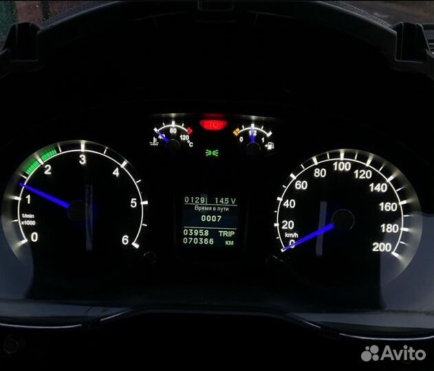 Пересвет приборной панели