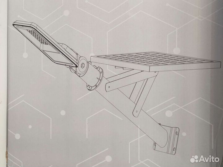 Светодиодный прожектор уличный на солнечной батаре