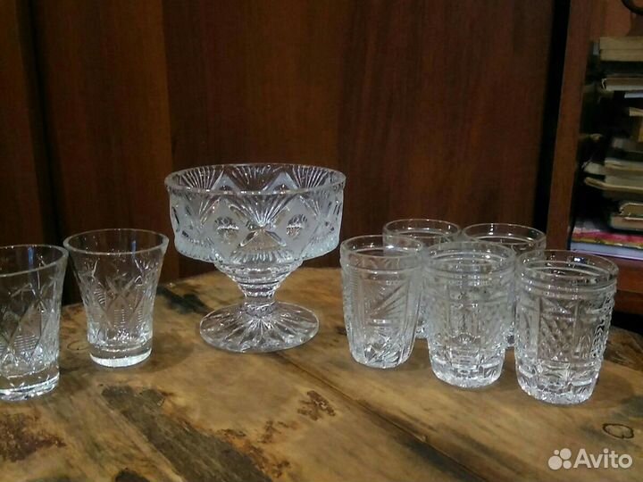 Бокалы рюмки стопки Винтаж хрусталь