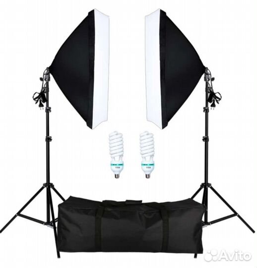 Комплект софтбоксов с лампами 135вт
