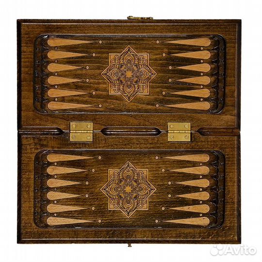 Нарды и шашки резные Золотое плетение 30 х 30 см бук Армения 62501