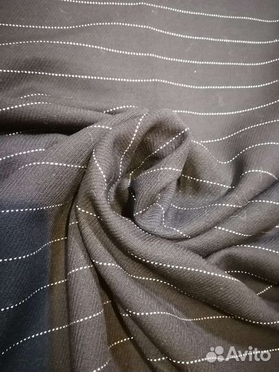 Ткань костюмная в полоску. Италия. Шерсть. 5,95м