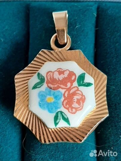 Винтажный золотой кулон 583 пробы СССР