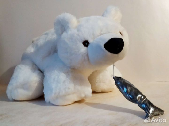 Игрушка медведь с молнией на животе
