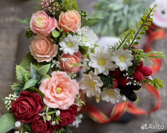 Букет из мыльных цветов