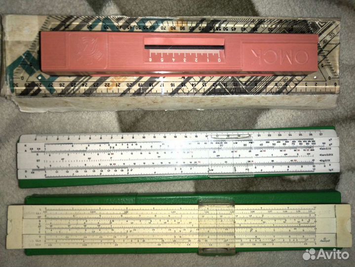 Чертежная и логорифмические линейки СССР Винтаж
