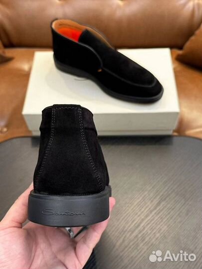 Лоферы мужские Santoni замша