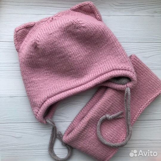 Комплект шапка и снуд для девочки