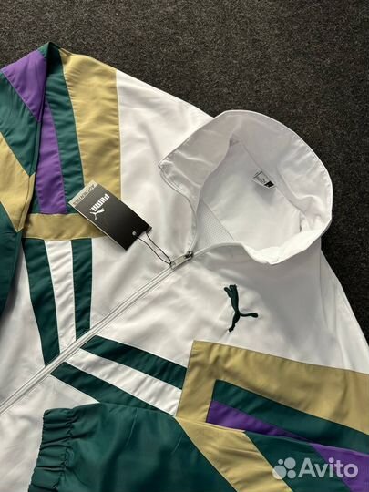 Спортивный костюм Puma белый в стиле ретро из 80х