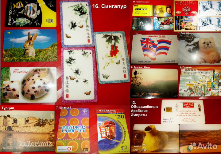 Телефонные пластиковые карты со всего мира