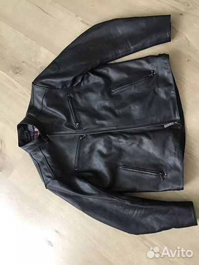 Кожаная мотокуртка XL