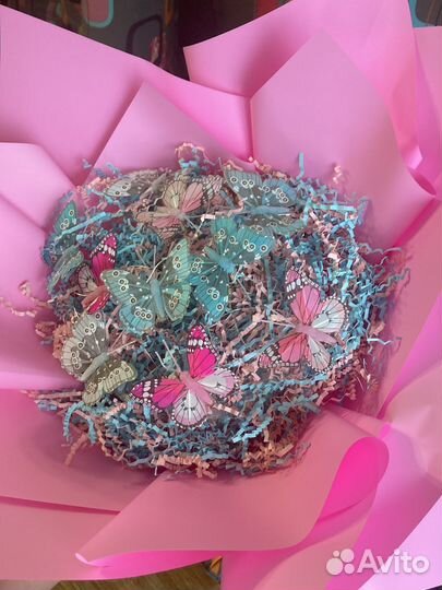 Букет из бабочек светящийся