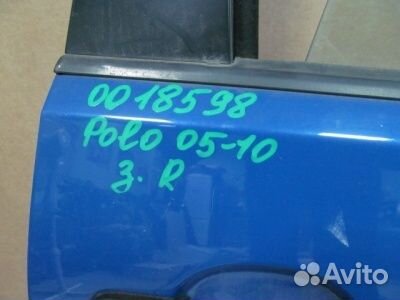 Дверь задняя правая Volkswagen Polo 4 2001-2005