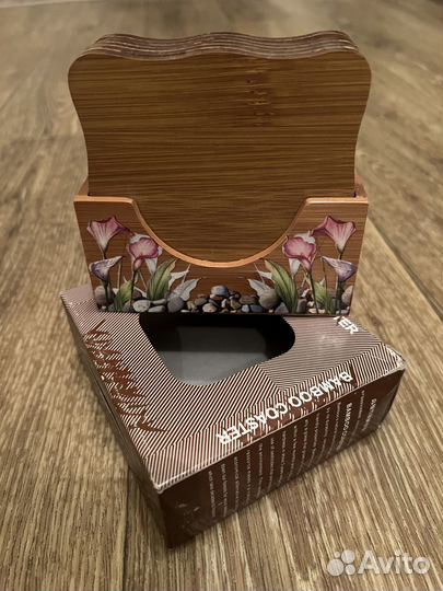 Набор подставок под горячее «Каллы»/бамбук