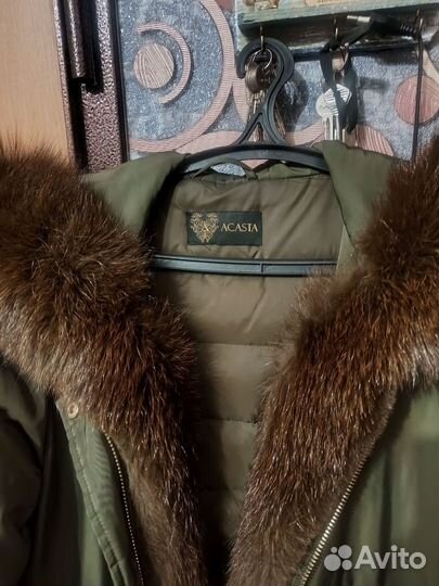 Парка с натуральным мехом 48 50