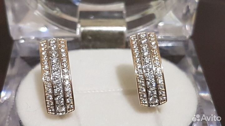 Золотые серьги новые