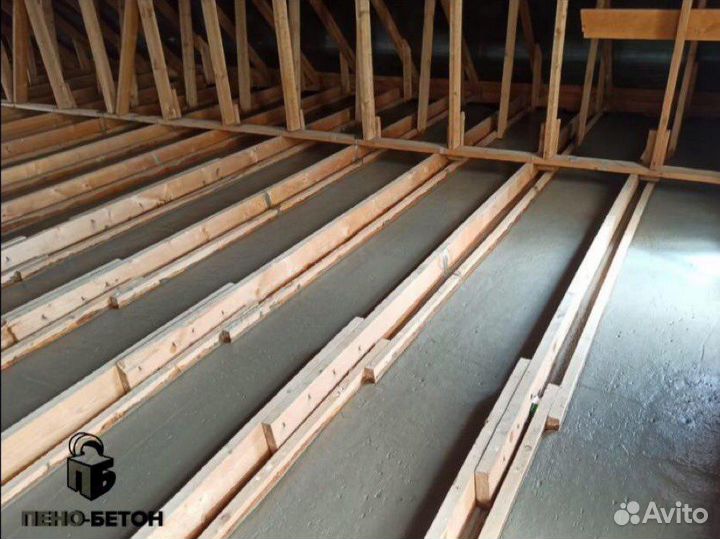 Пенобетон заливка потолков