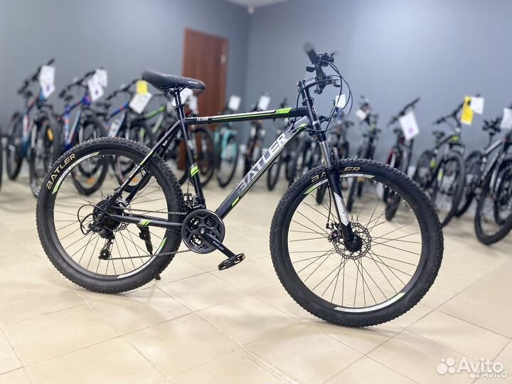 Скоростной велосипед Черно зеленый новый