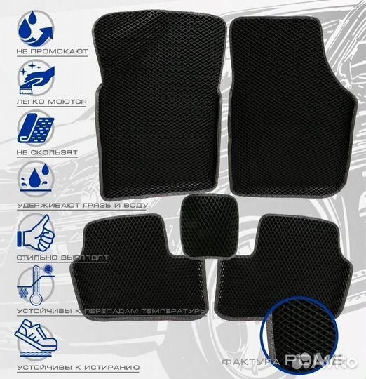 3D коврики ева renault Megan 2