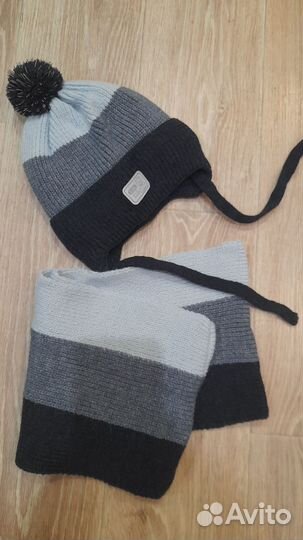 Зимний комплект шапка и снуд для мальчика