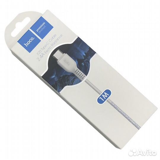 Кабель Hoco X20 Flash charged Type-C 1м White