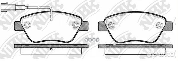 Колодки тормозные дисковые перед PN0211W NiBK