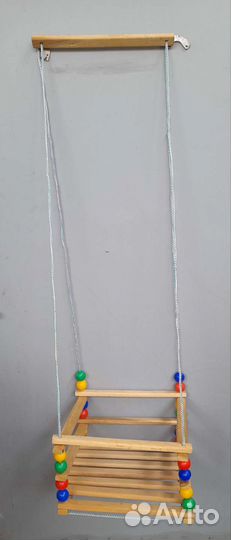Качеля детская подвесная деревянная