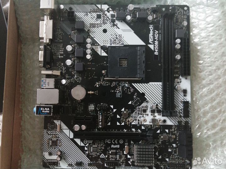 Материнская плата asrock b450m hdv r4. не рабочая