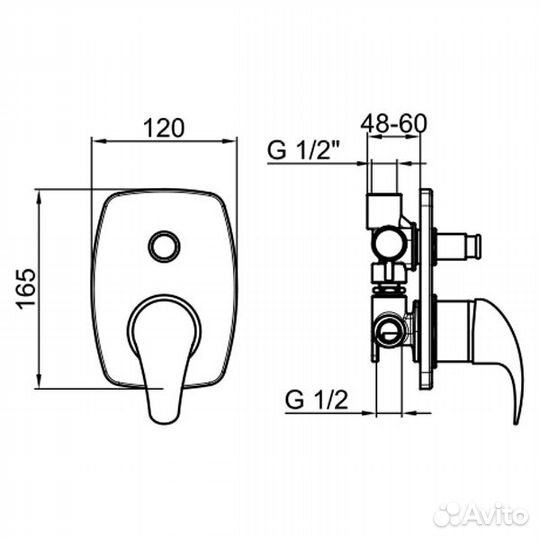 Смеситель для ванны с душем Webert Sax SX860101015