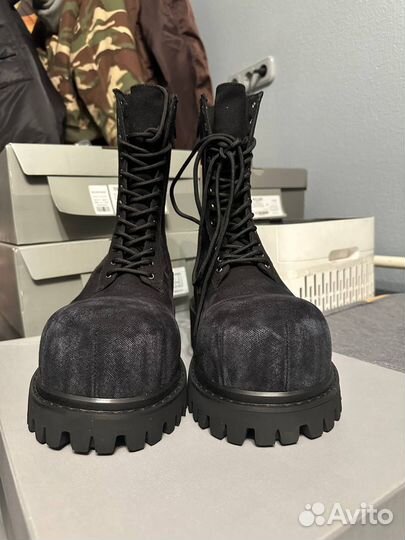 В наличии Balenciaga canvas Stomper boots