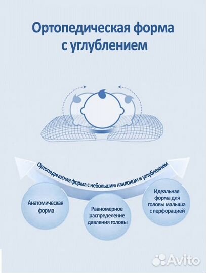 Подушка ортопедическая для малыша