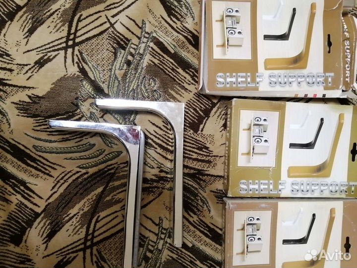 Полкодержатель с заглушкой 240 мм, комплект 2 шт