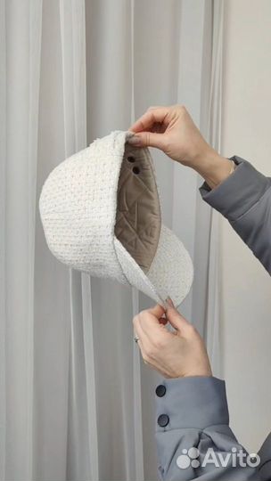 Кепка женская утепленная, белая