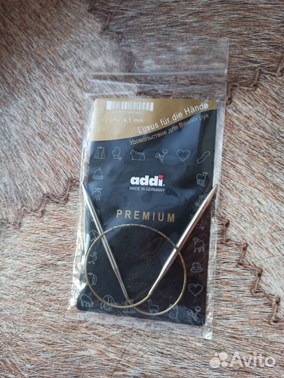 Спицы круговые Addi 4,5 мм., леска 40 см