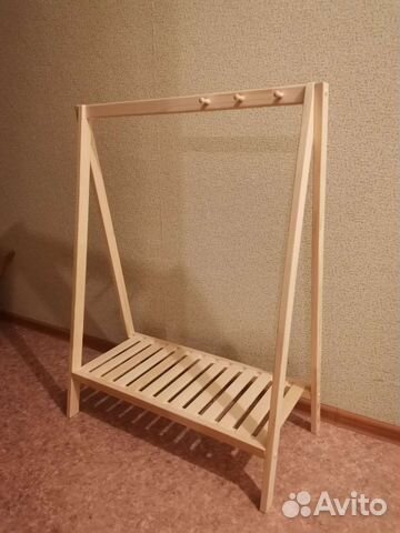 Вешалка напольная деревянная детская