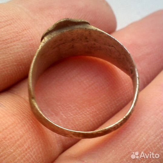 Древний серебряный золотоордынский перстень