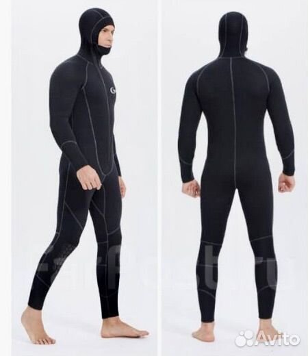 Гидрокостюм для дайвинга 7мм с капюшоном