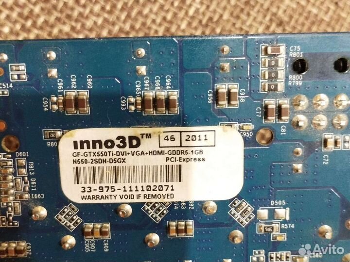 Видеокарта gtx 550Ti 1 gb ddr5