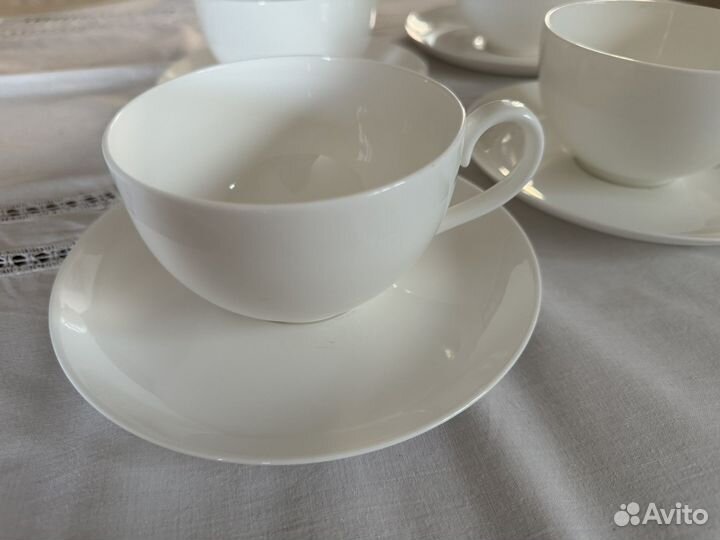 Чайные чашки с блюдцами фарфор