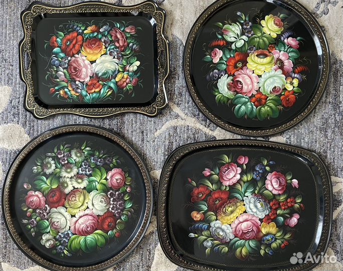 Подносы Жостово роспись