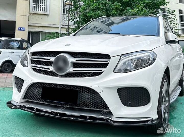 Юбка передняя Mercedes W166 C292 AMG глянец