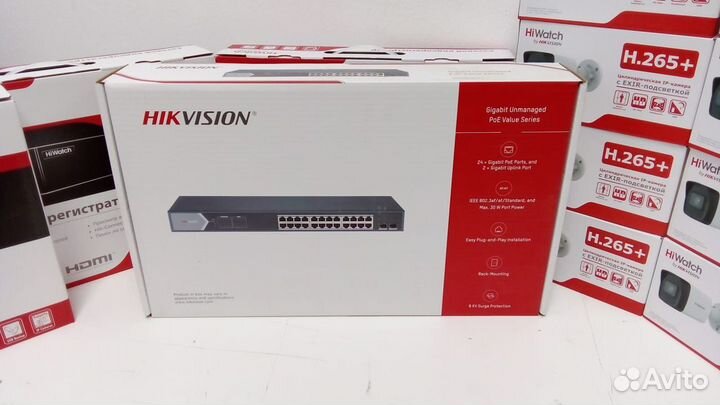 DS-3E0526P-E/M 24 POE канала hikvision коммутатор