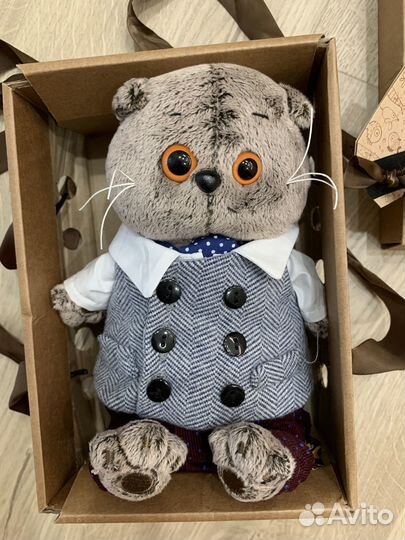 Игрушка кот Басик в костюмчике Новый 19 см