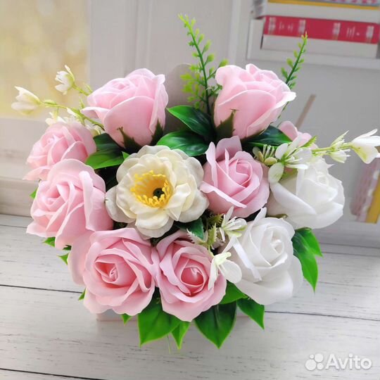 Букет из мыльных цветов