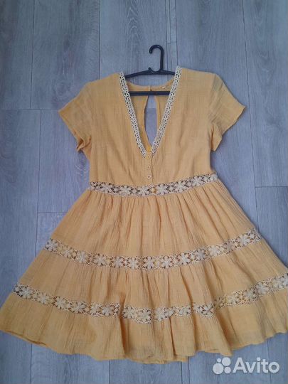 Льняное платье