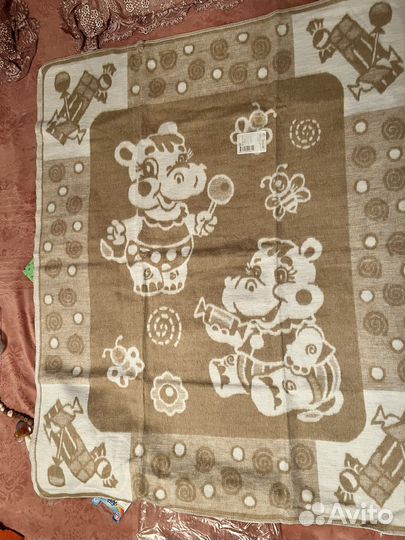 Одеяло байковое детское новое